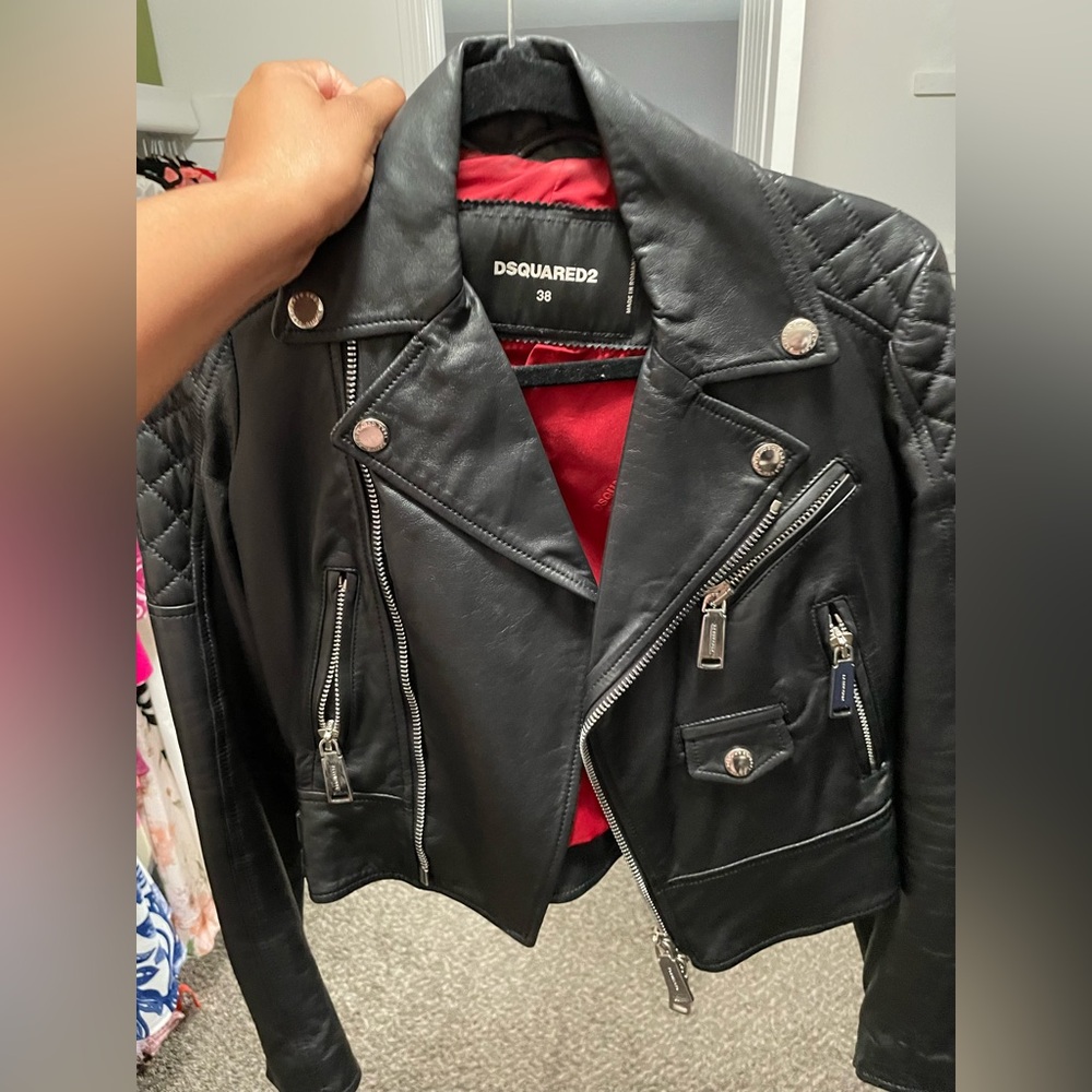 DSQUARED2 Women's Biker Leather Jacket